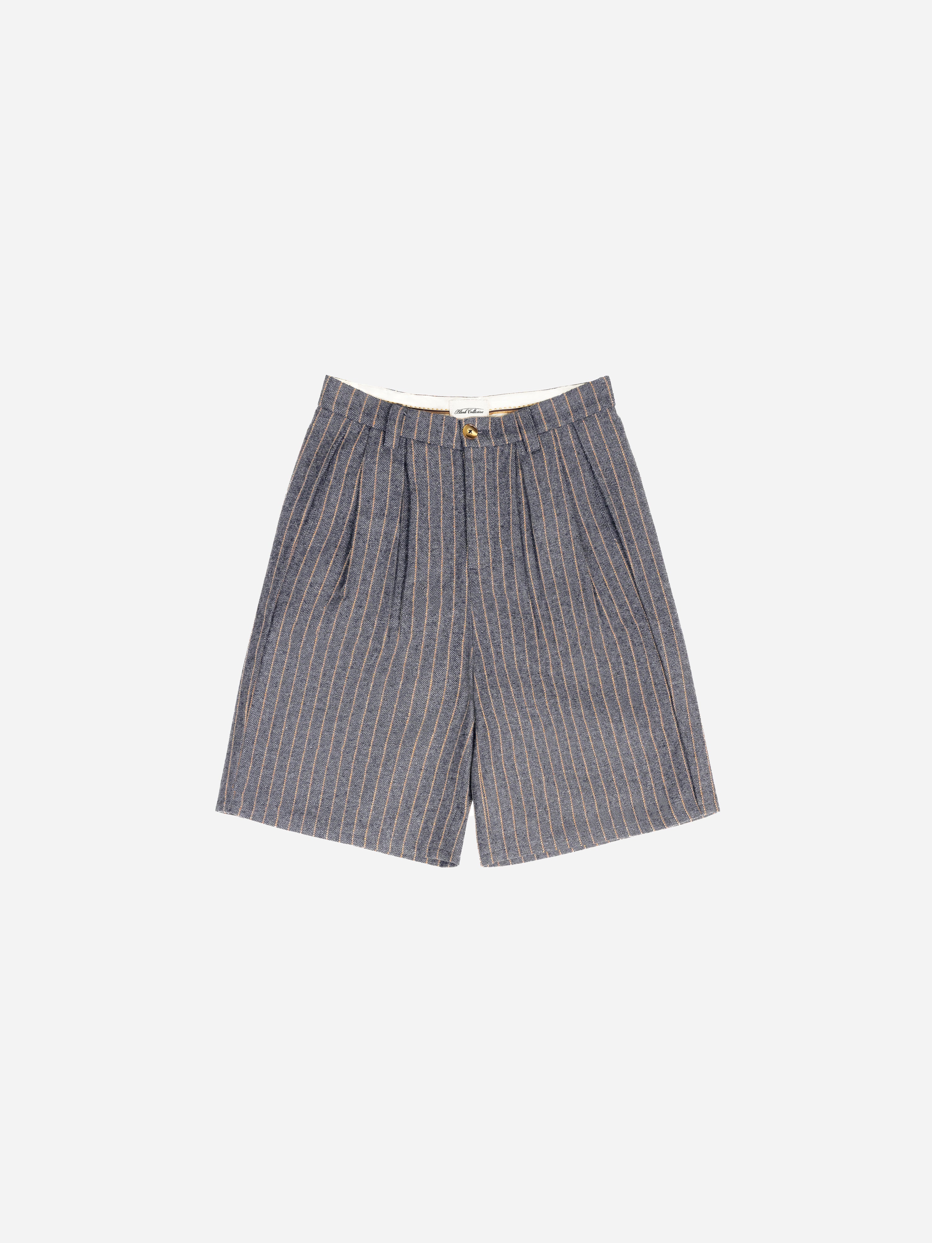 Off-Duty Pinstripe Short - Slate Grey
